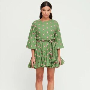 RHODE Green and Pink Mini Dress